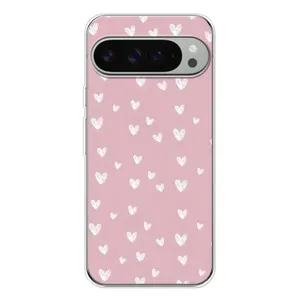 Чохол з розовим принтом для Google Pixel 10 Pro XL (Сердечки на рожевому)