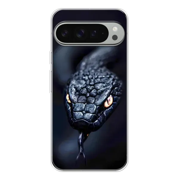 Чохол з принтом «Чорна змія» для Google Pixel 10 Pro XL