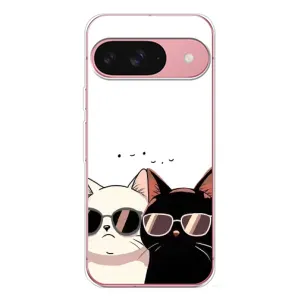 Чохол з принтом «Коти в окулярах» для Google Pixel 10 Pro