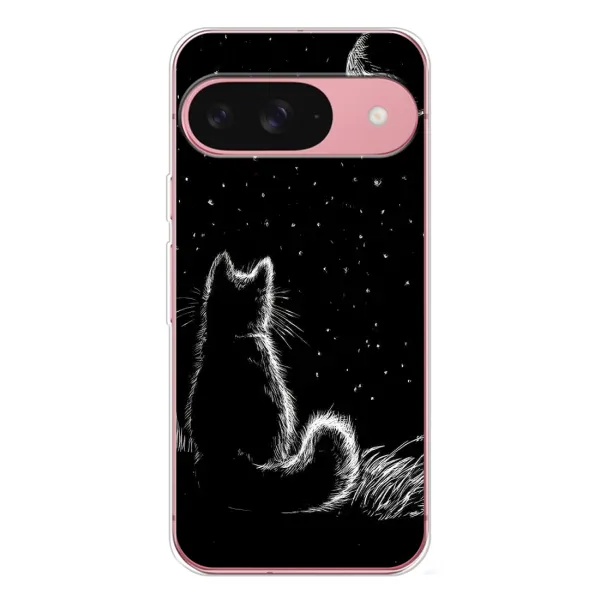 Чохол з принтом «Котик і місяць» для Google Pixel 10 Pro Чохол з принтом «Котик і місяць» для Google Pixel 10 Pro