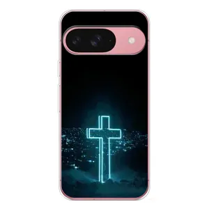 Чехол для Google Pixel 10 Pro (AlphaPrint) - (Христианские) (Крест и город)