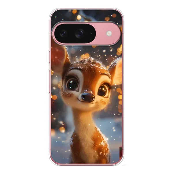 Чехол с принтом «Олененок среди гирлянд» для Google Pixel 10 Pro