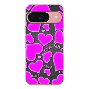 Чехлы для любимой на Піксель 10 Про (VPrint) (Pink hearts)