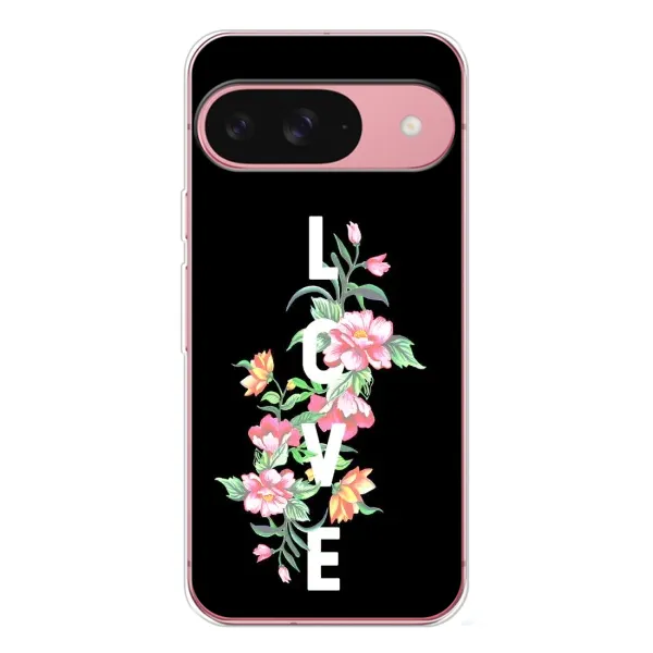 Чехол с принтом «Цветы LOVE» для Google Pixel 10