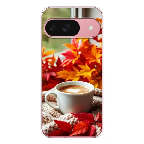 Чохол з принтом «Кава та листя» для Google Pixel 10 Чохол з принтом «Кава та листя» для Google Pixel 10