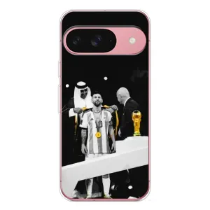 Чехлы для Google Pixel 10 (Leo чемпион) (AlphaPrint) (Месси в накидке)