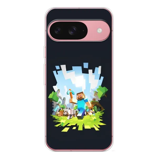 Чехол с принтом «персонажи Minecraft» для Google Pixel 10 Чехол с принтом «персонажи Minecraft» для Google Pixel 10