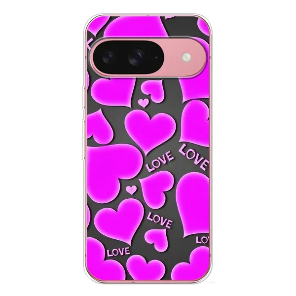 Чехол с принтом «Pink hearts» для Google Pixel 10