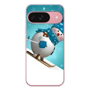 Чехол с принтом «Снеговик на лыжах» для Google Pixel 10