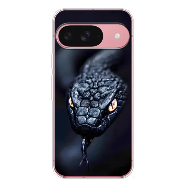 Чохол з принтом «Чорна змія» для Google Pixel 10