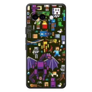 Чохол Майнкрафт на Google Pixel 10a (AlphaPrint) Minecraft (Колаж Майнкрафт)