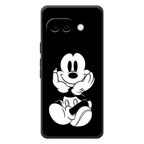 Чохол з принтом «Маус на чорному» для Google Pixel 10a