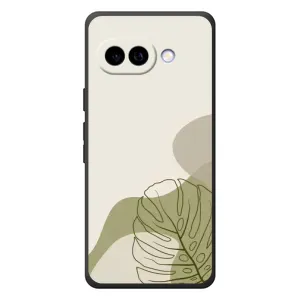 Силконовий чохол з принтом в квітах на Google Pixel 10a (Зелена монстера дизайн)