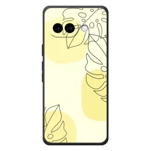 Силконовий чохол з принтом в квітах на Google Pixel 10a (Жовта монстера арт)
