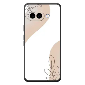 Силконовий чохол з принтом в квітах на Google Pixel 10a (Нюдова гілочка абстракція)