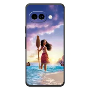 Чехол с мультфильмом Моана Google Pixel 10a (Моана с веслом)