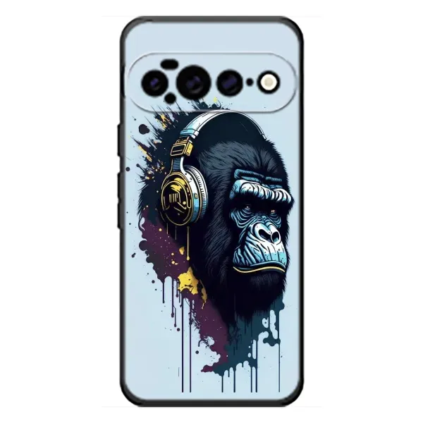 Чехол с принтом «Горилла в наушниках» для Google Pixel 11 Pro XL Чехол с принтом «Горилла в наушниках» для Google Pixel 11 Pro XL