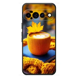 Чехол с уникальным дизайном «Осень с кофе» для Google Pixel 11 Pro XL (Кофе на желтом пледе)