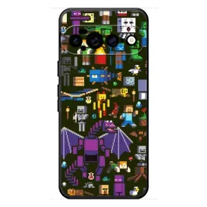 Чохол Майнкрафт на Google Pixel 11 Pro XL (AlphaPrint) Minecraft (Колаж Майнкрафт)