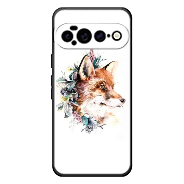 Чехол с принтом «Лисичка в цветочках» для Google Pixel 11 Pro XL