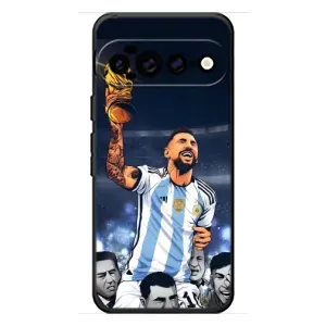 Чехлы для Google Pixel 11 Pro XL (Leo чемпион) (AlphaPrint) (Месси с кубком)