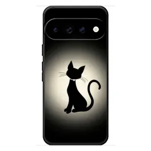Чехол с принтом для Google Pixel 11 Pro XL (AlphaPrint) Модные коты (Силуэт котика)