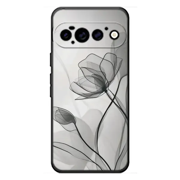 Чехол с принтом «Черные цветы» для Google Pixel 11 Pro