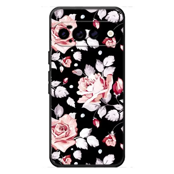 Чохол з принтом «Квіти на чорному» для Google Pixel 11 Pro Чохол з принтом «Квіти на чорному» для Google Pixel 11 Pro