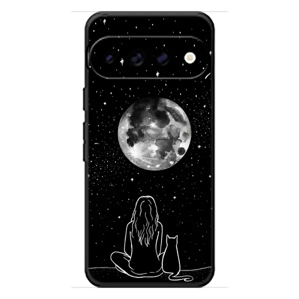 Чехол с принтом «Девушка с котом» для Google Pixel 11 Pro Чехол с принтом «Девушка с котом» для Google Pixel 11 Pro