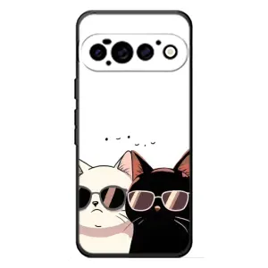 Чехол с рисунком кот на Google Pixel 11 Pro (Коты в очках)