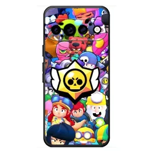 Чехол для Google Pixel 11 Pro Бравл Старс (VPrint) (Лого Brawl Stars)