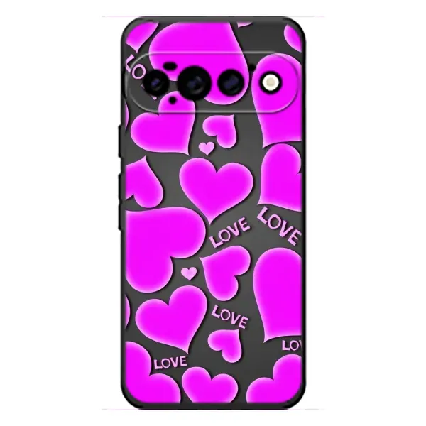 Чохол з принтом «Pink hearts» для Google Pixel 11 Pro
