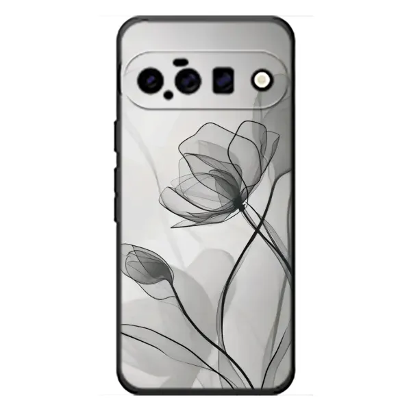 Чехол с принтом «Черные цветы» для Google Pixel 11 Чехол с принтом «Черные цветы» для Google Pixel 11