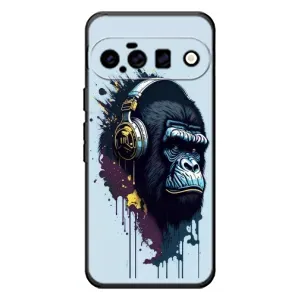 Чехол с Обезьянами Google Pixel 11 - (AlphaPrint) (Горилла в наушниках)