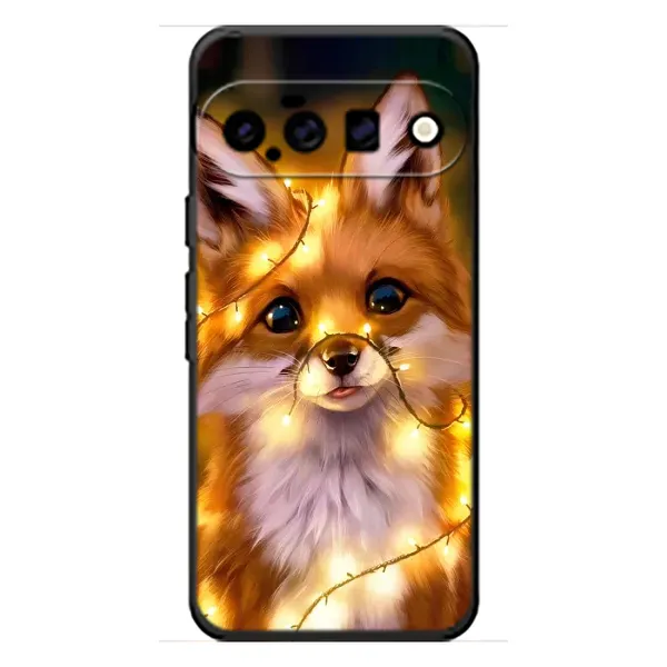 Чехол с принтом «Лисичка в гирляндах» для Google Pixel 11 Чехол с принтом «Лисичка в гирляндах» для Google Pixel 11