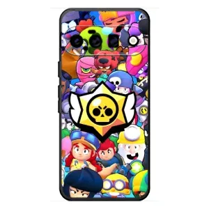 Чехол для Google Pixel 11 Бравл Старс (VPrint) (Лого Brawl Stars)