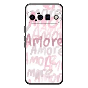 Чохол з розовим принтом для Google Pixel 11 (Аморе любов)