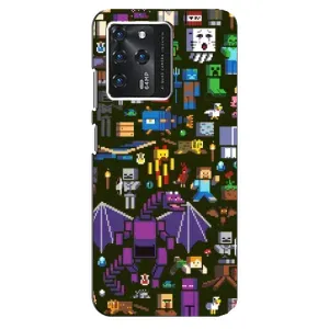 Чехол Майнкрафт на Google Pixel 2 XL (AlphaPrint) Minecraft (Коллаж Майнкрафт)