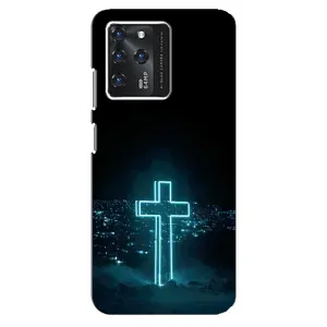 Чехол для Google Pixel 2 XL (AlphaPrint) - (Христианские) (Крест и город)