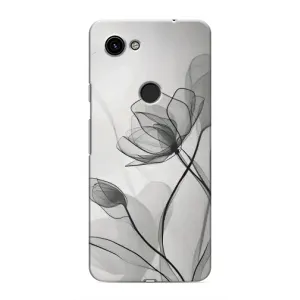 Чохол з квітковим принтом на Гугл Піксель 3 XL (Чорні квіти)