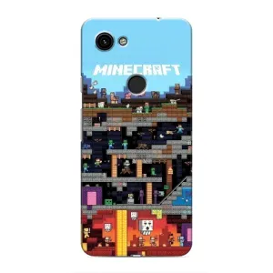 Чехол Майнкрафт на Google Pixel 3 XL (AlphaPrint) Minecraft (фон Minecraft)