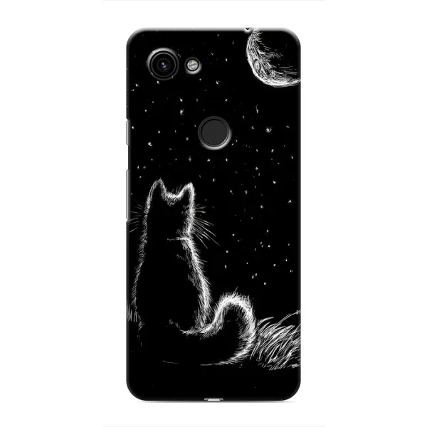 Чехол с принтом «Котик и луна» для Google Pixel 3 XL