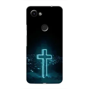 Чехол для Google Pixel 3 XL (AlphaPrint) - (Христианские) (Крест и город)