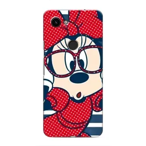Эксклюзивный чехол для Google Pixel 3 XL (AlphaPrint - Мультяшные) (Маус в очках)