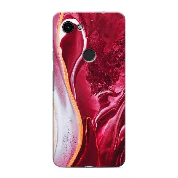 Чехол с принтом «Мрамор красный» для Google Pixel 3 XL