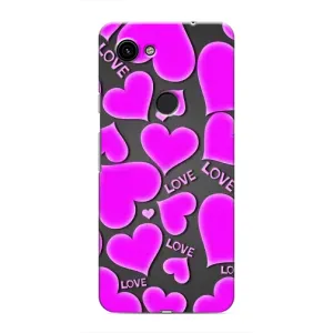 Чехлы для любимой на Гугл Пиксель 3 Хл (VPrint) (Pink hearts)