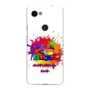 Чехол Амонг Ас для Google Pixel 3 XL (AlphaPrint) (Яркий АмонгАс)