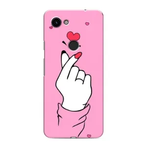Чехол с принтом для Google Pixel 3 XL (AlphaPrint - Знак сердечка)