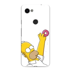Чехол с Симпсонами для Google Pixel 3a XL (VPrint) (Гомер с пончиком)