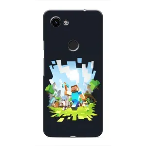 Чехол Майнкрафт на Google Pixel 3a XL (AlphaPrint) Minecraft (персонажи Minecraft)